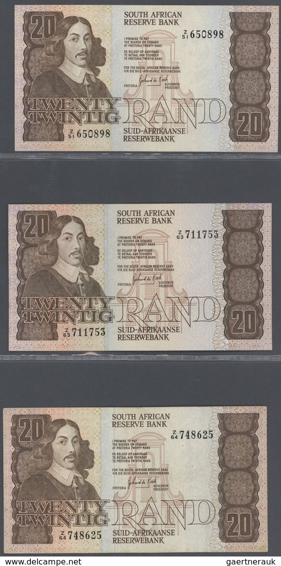 02385 South Africa / Südafrika: large set of 31 REPLACEMENT notes containing 2x 10 Rand P. 113, 1x 50 Rand