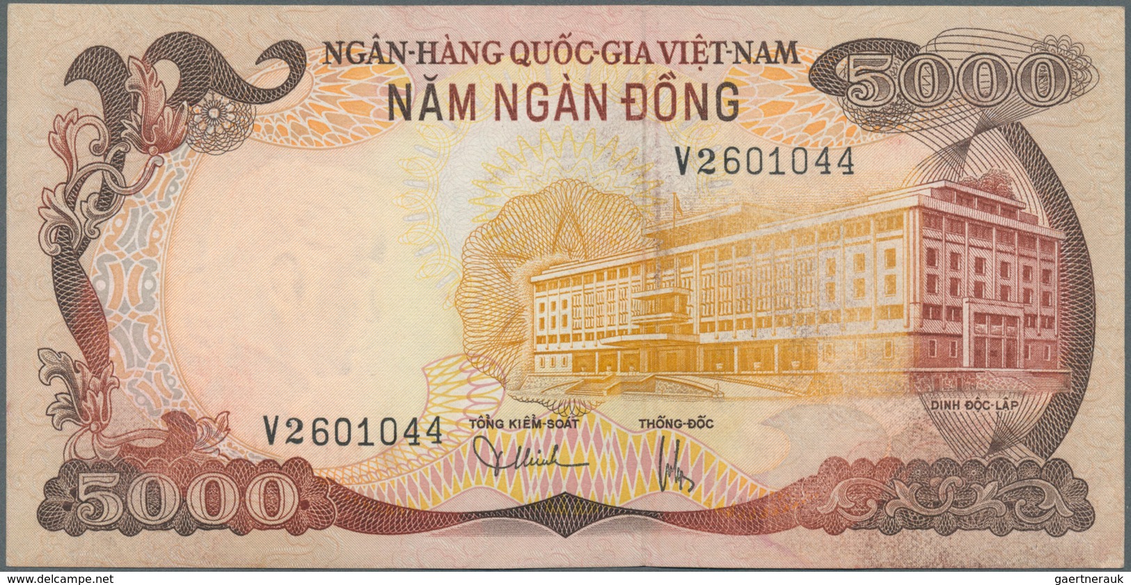 02390 South Vietnam / Süd Vietnam: 5000 Dong ND(1975), P.35 In XF+/aUNC - Vietnam