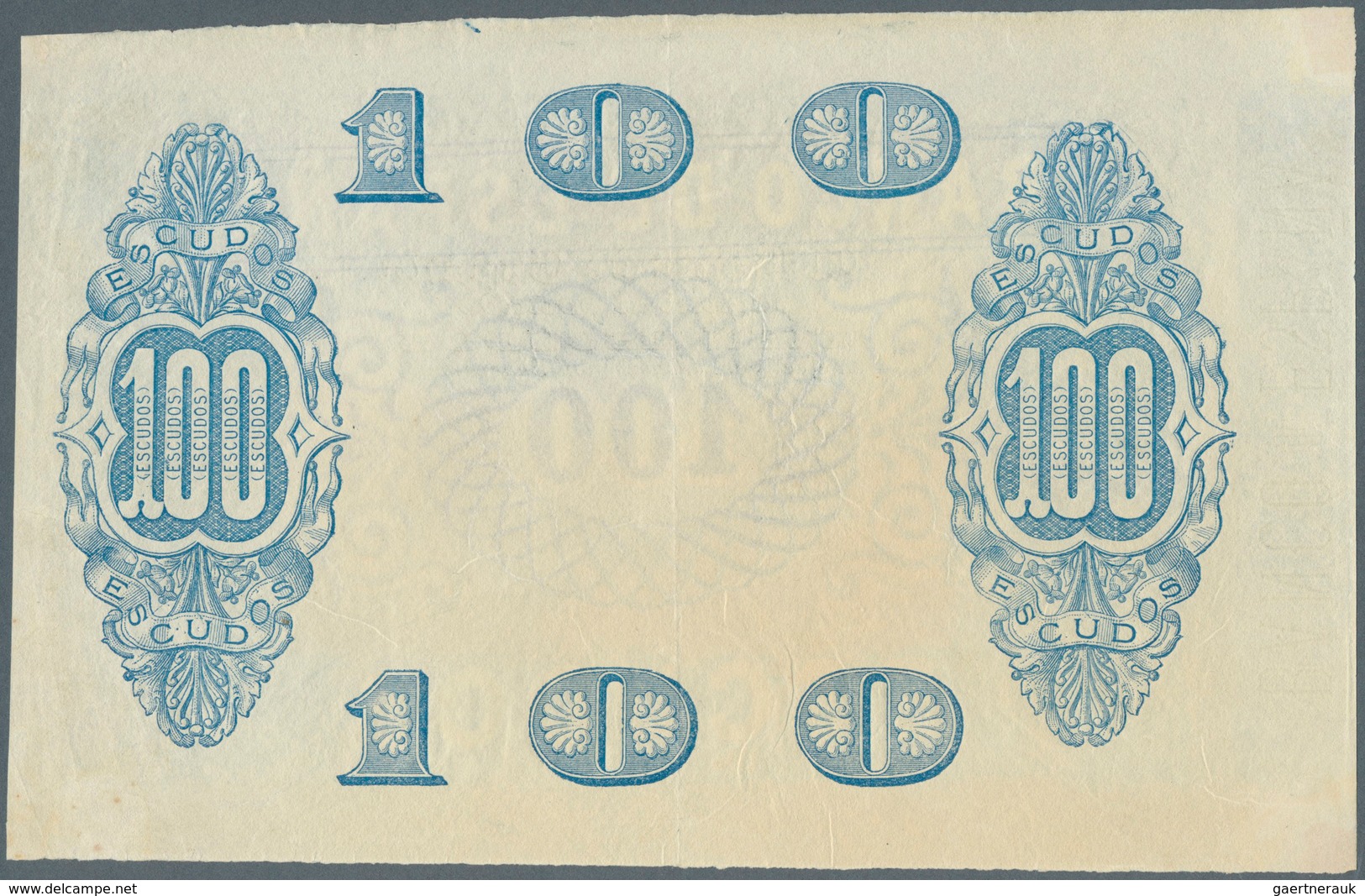 02439 Spain / Spanien: 100 Escudos 1870 P. NL, Highly Rare Note, Remainder Without Signatures Of "Banco De - Andere & Zonder Classificatie