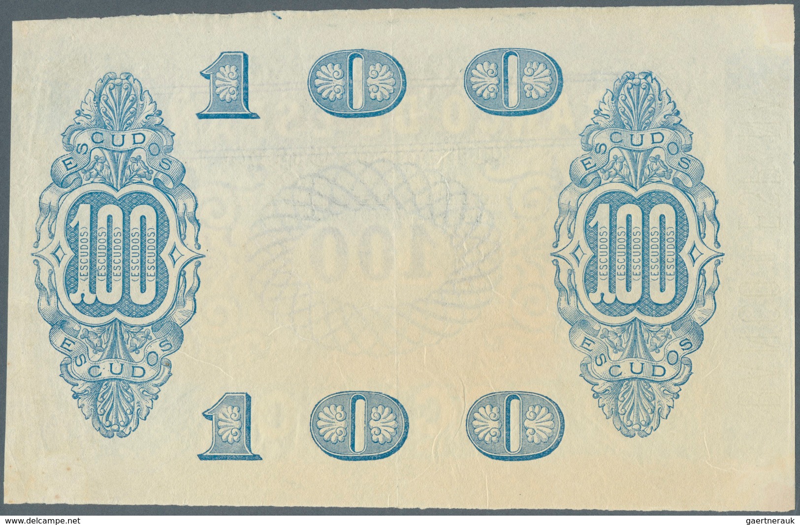 02439 Spain / Spanien: 100 Escudos 1870 P. NL, Highly Rare Note, Remainder Without Signatures Of "Banco De - Otros & Sin Clasificación