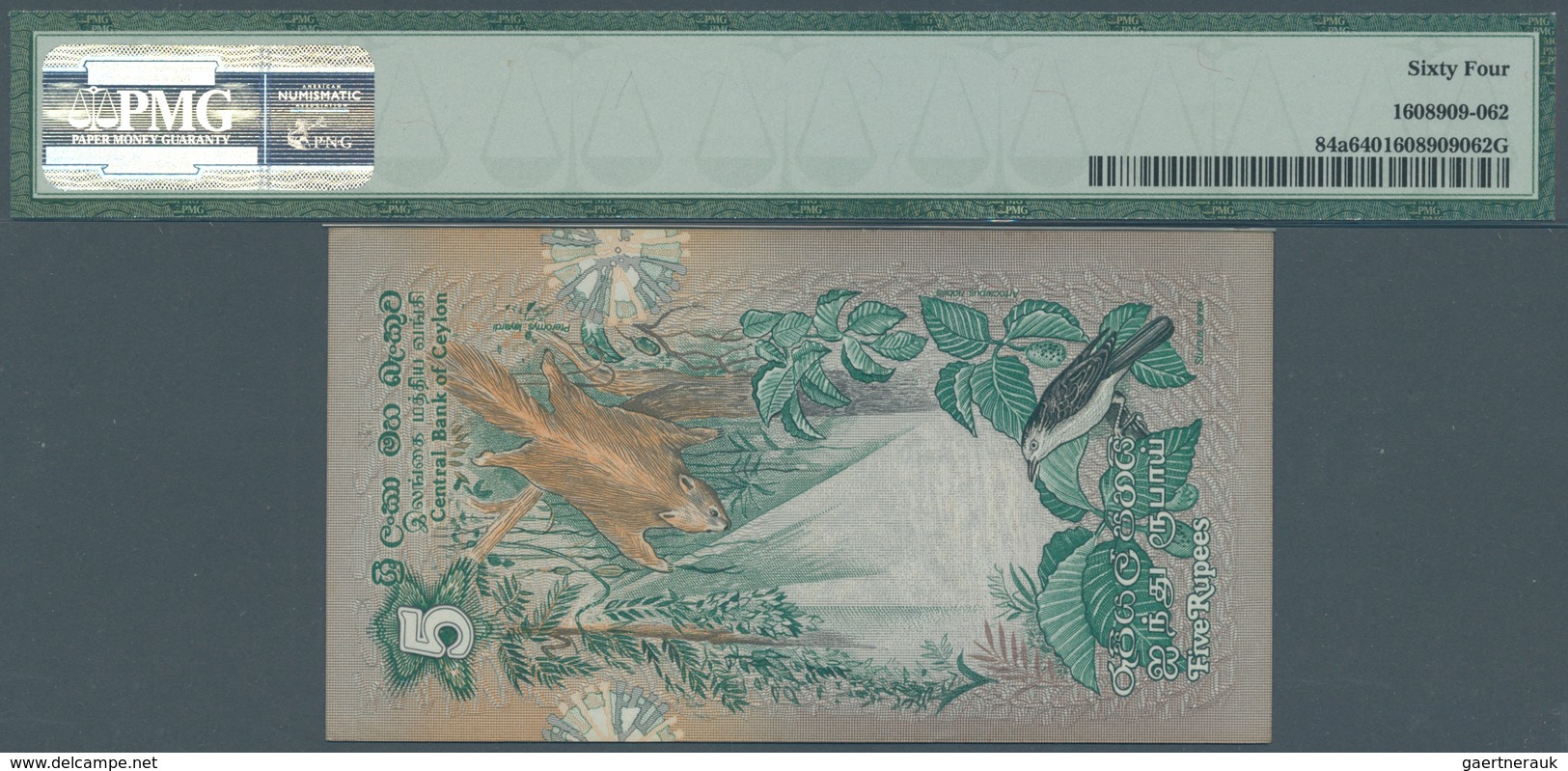 02441 Sri Lanka: Set Of 3 Notes Containing 5, 10 And 50 Rupees 1979 P. 84, 85, 87, All 3 PMG Graded As 64 - Sri Lanka