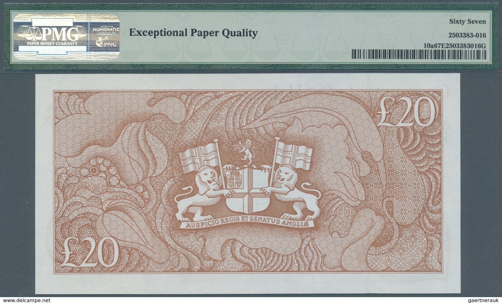 02444 St. Helena: 20 Pounds ND(1986) P. 10a In Condition: PMG Graded 67 Superb GEM UNC EPQ. - Sint-Helena