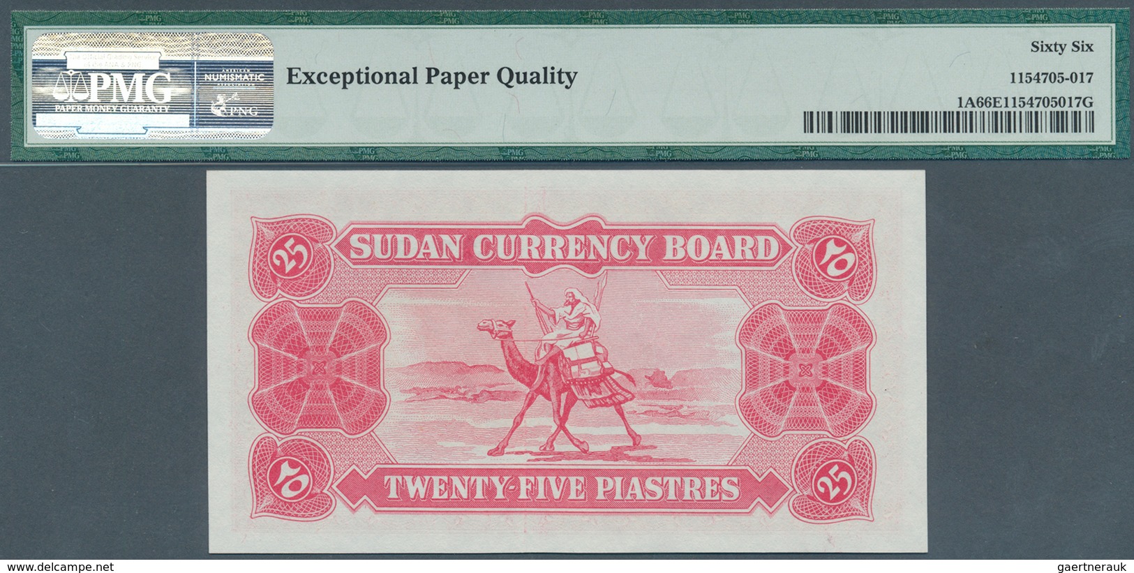 02449 Sudan: Pair Of Two Notes 25 Piastres 1956, P.1A With Running Serial Numbers A/10 0220317 And A/10 02 - Soedan