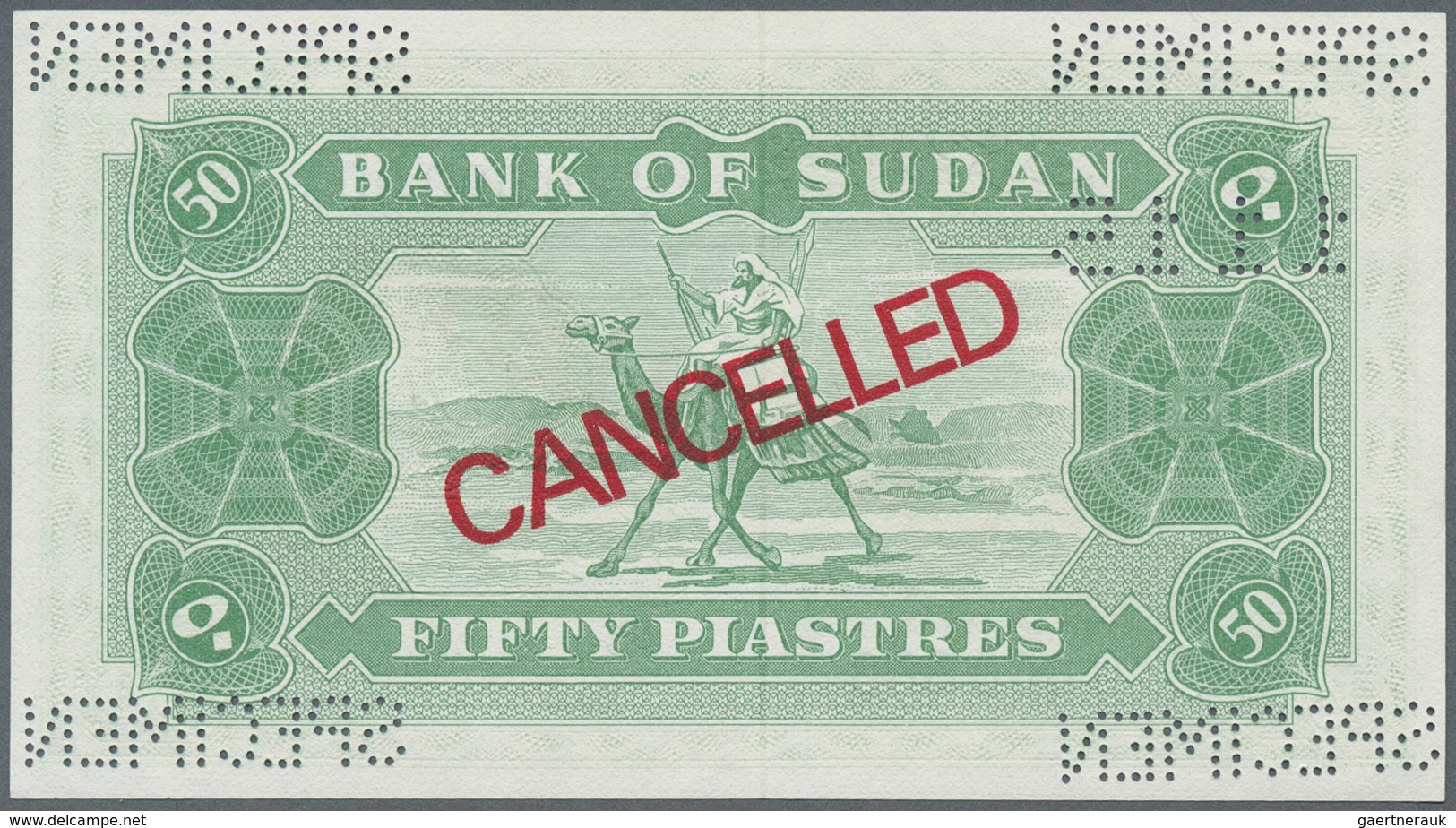 02450 Sudan: 50 Piastres 1968 Specimen P. 7cs In Condition: UNC. - Sudan