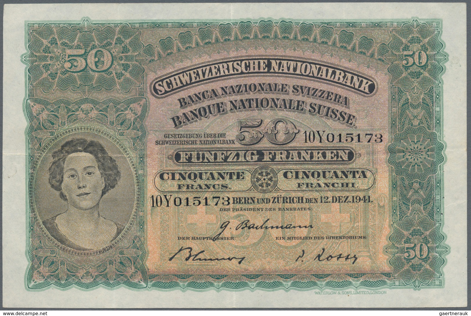 02465 Switzerland / Schweiz: Set Of 2 Notes Containing 50 Franken 1941 P. 34e (VF) And 100 Franken 1924 P. - Switzerland