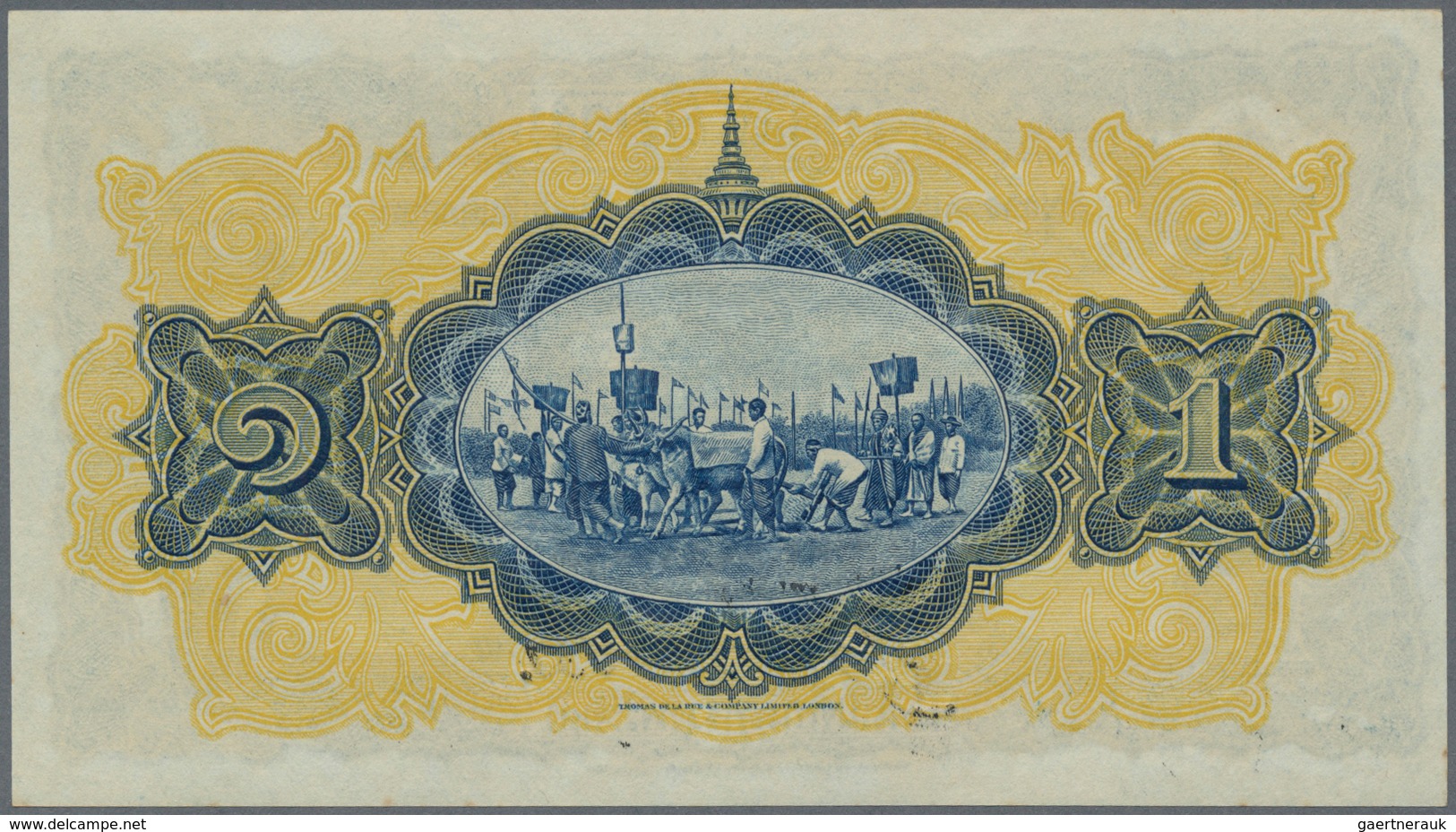 02479 Thailand: Government Of Siam 1 Baht 1927, P.16a, Very Early Issue Of This Note In Almost Perfect Con - Tailandia