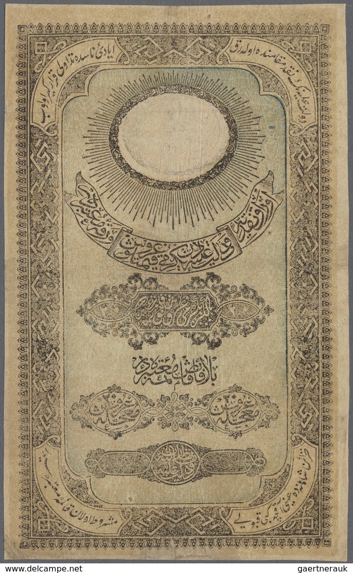 02506 Turkey / Türkei: 20 Kurush 1856 P. 26, No Strong Folds But Obviously Pressed, Repaired At Every Bord - Turkey