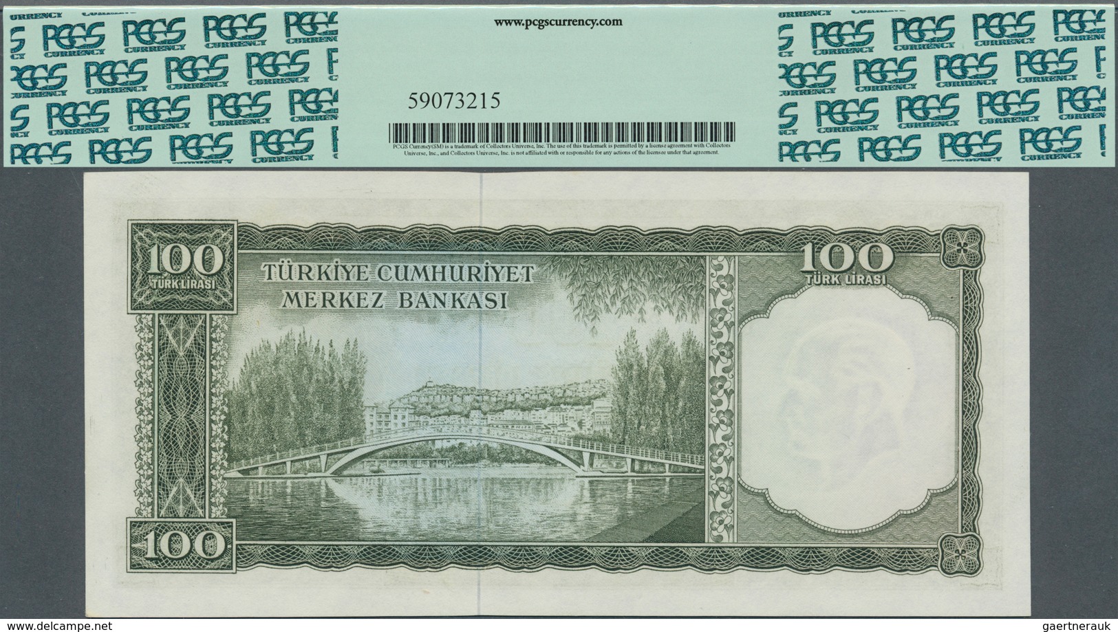 02556 Turkey / Türkei: 100 Lira L.1930 (1.10.1964), P.177a, Almost Perfect Condition With A Tiny Spot At L - Turchia