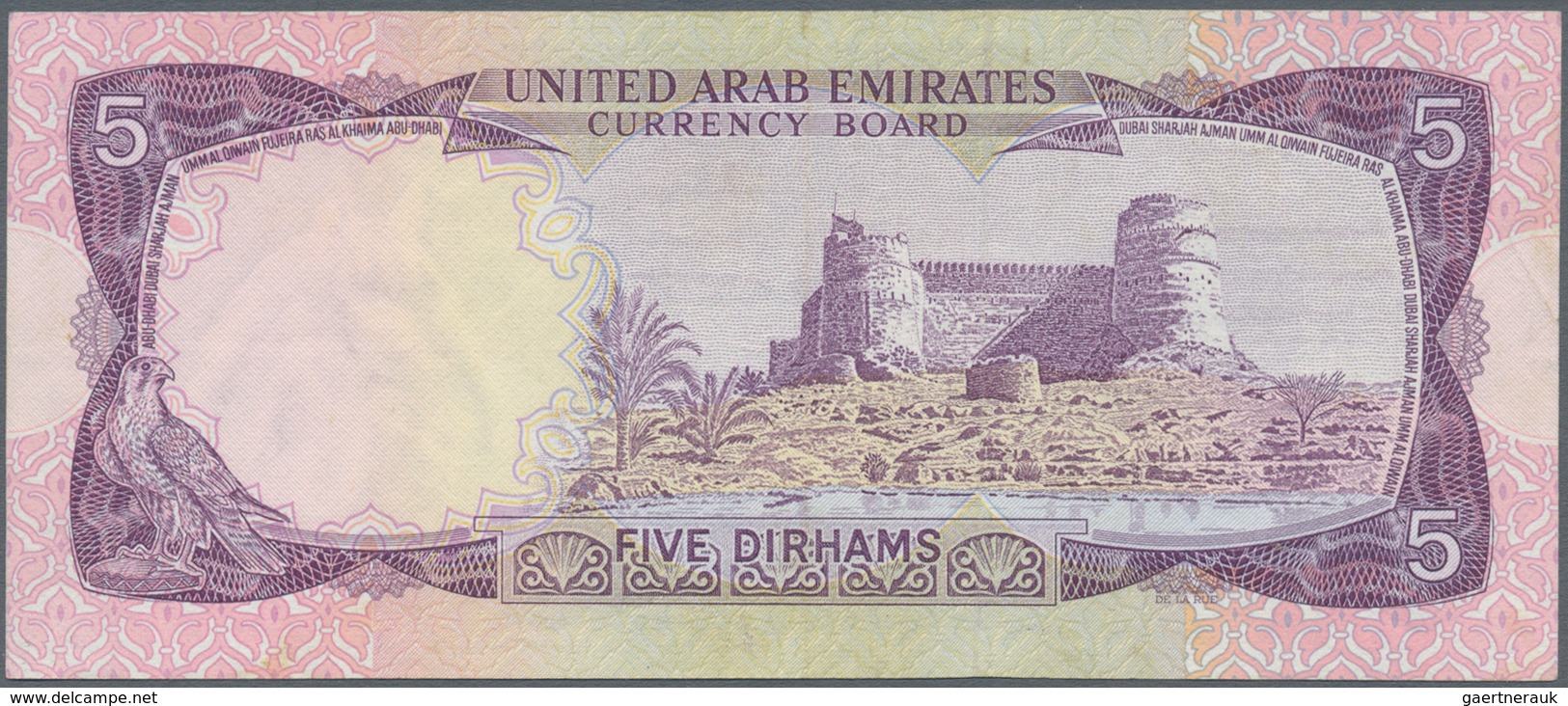 02572 United Arab Emirates / Vereinigte Arabische Emirate: Set Of 2 Banknotes 5 And 10 Dirhams ND(1973) P. - United Arab Emirates