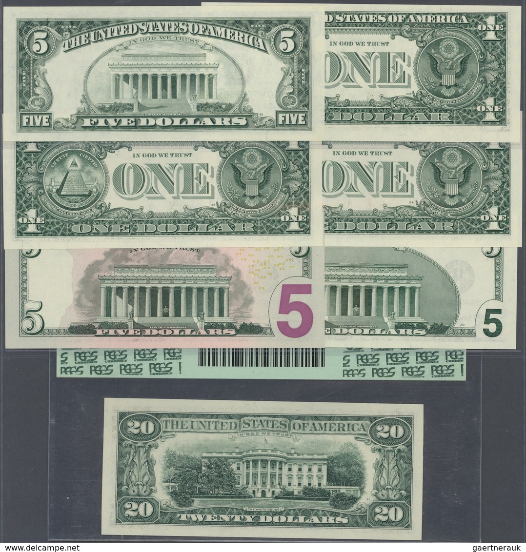 02594 United States Of America: Set With 14 Banknotes All With Radar Serial Numbers Containing 1 Dollar 19 - Andere & Zonder Classificatie