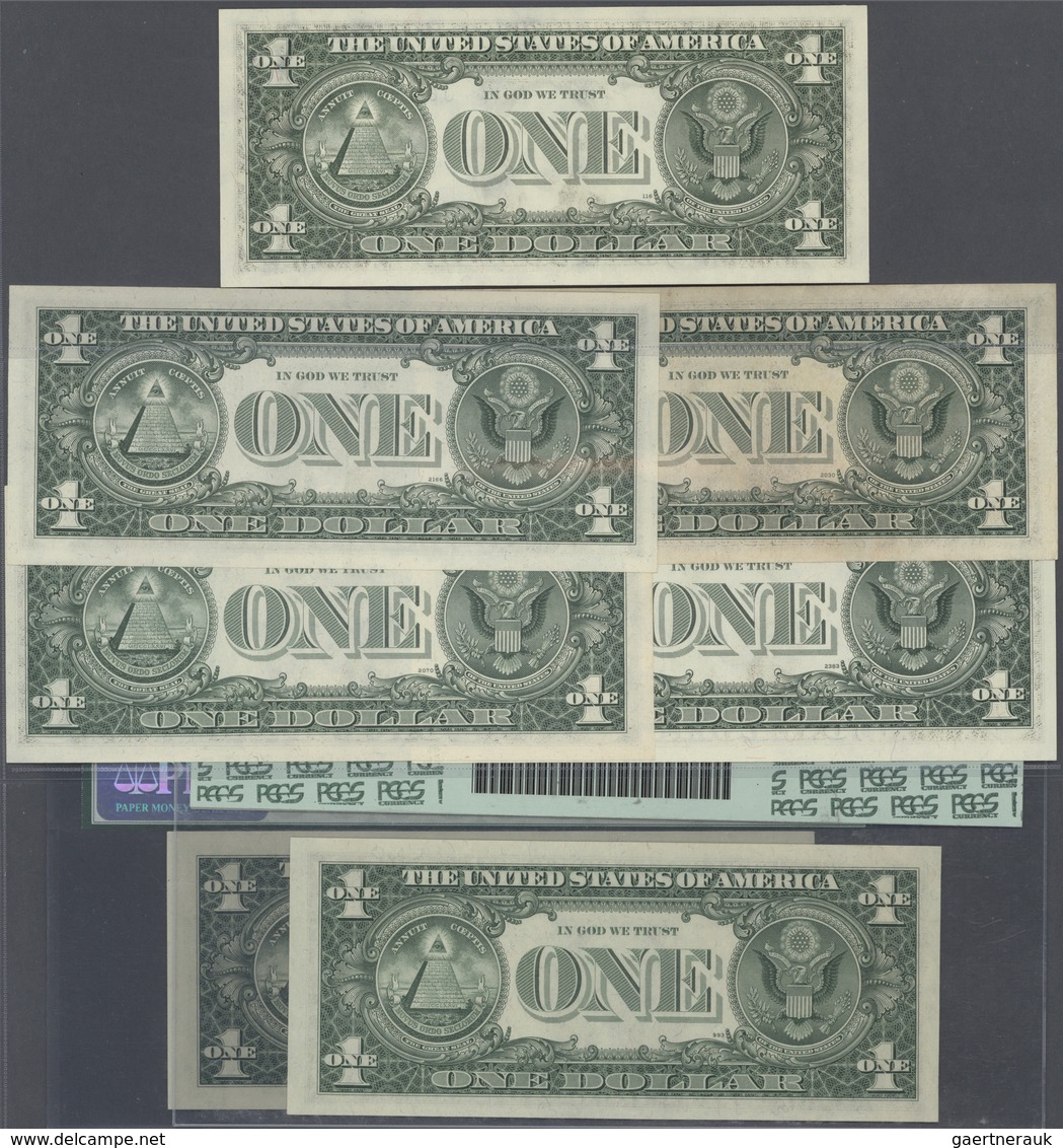 02594 United States Of America: Set With 14 Banknotes All With Radar Serial Numbers Containing 1 Dollar 19 - Other & Unclassified