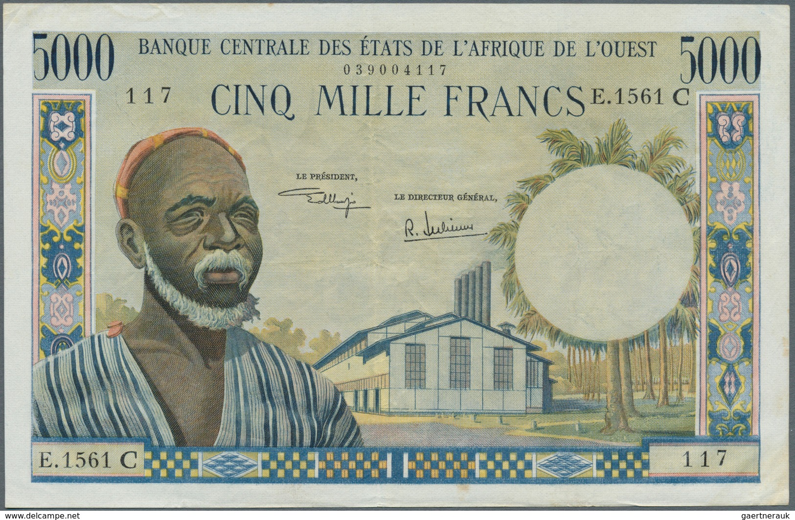 02616 West African States / West-Afrikanische Staaten: 5000 Francs ND Letter "C" For Burkina Faso P. 304C, - Stati Dell'Africa Occidentale