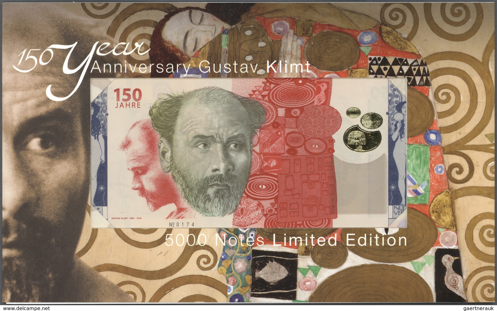 02654 Testbanknoten: Beautiful Test Note OEBS Austria Featuring "Gustav Klimt", Intaglio Printed On Real B - Ficción & Especímenes