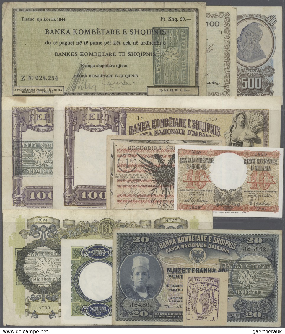 02707 Albania / Albanien: Lot Of About 120 Pcs From Albania Containig For Example The Following Notes In D - Albania