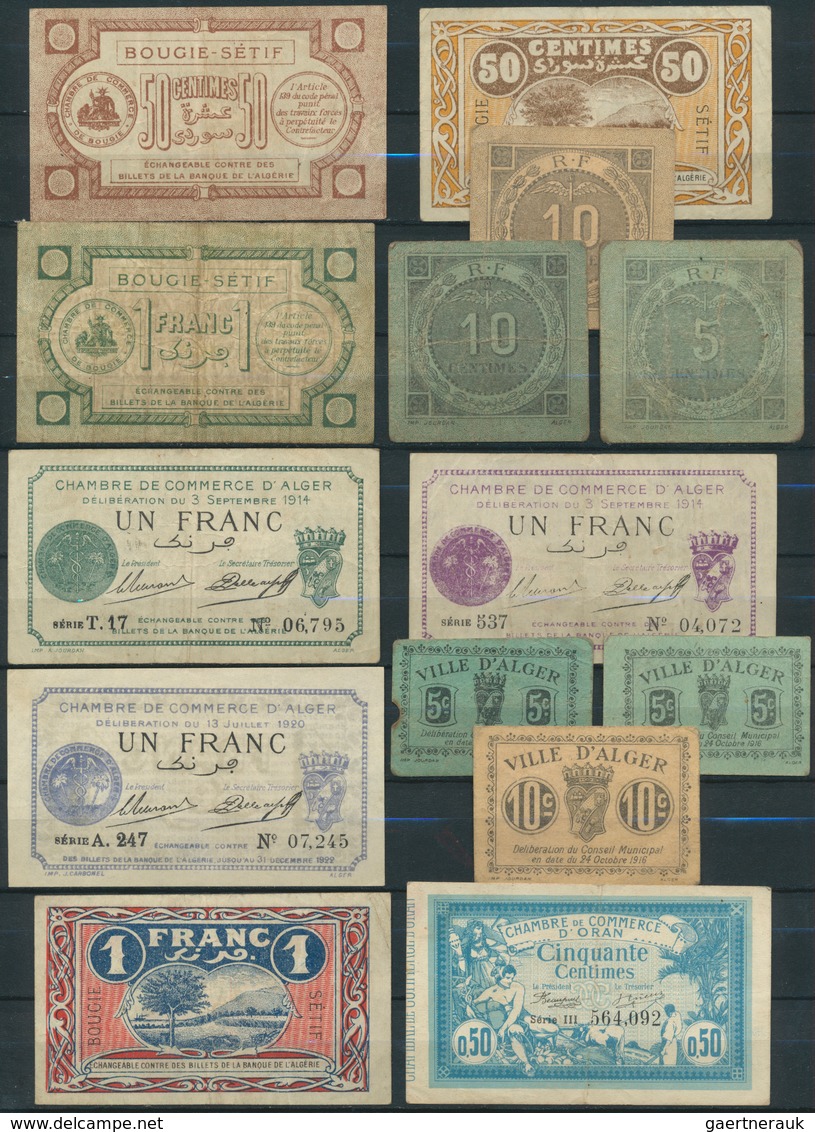 02710 Algeria / Algerien: Set Of 44 Emergency Money Issues From French Occupied Algeria, Many Different Is - Algeria