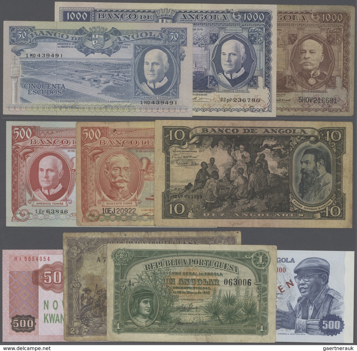 02712 Angola: Lot Of About 300 Banknotes From Angola, Different Series And Denominations, Various Quantiti - Angola