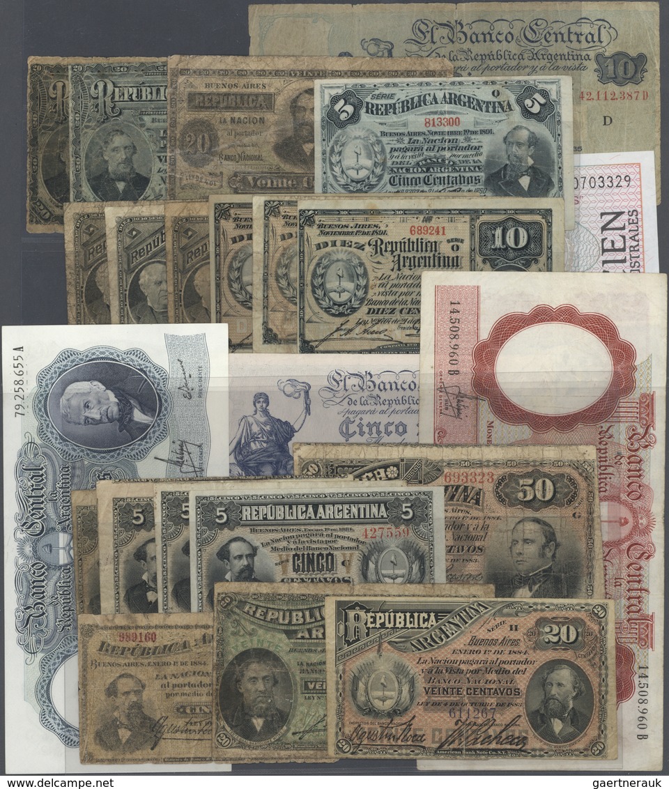 02713 Argentina / Argentinien: Larger Lot Of 174 Banknotes From Different Times And With Different Denomin - Argentinië