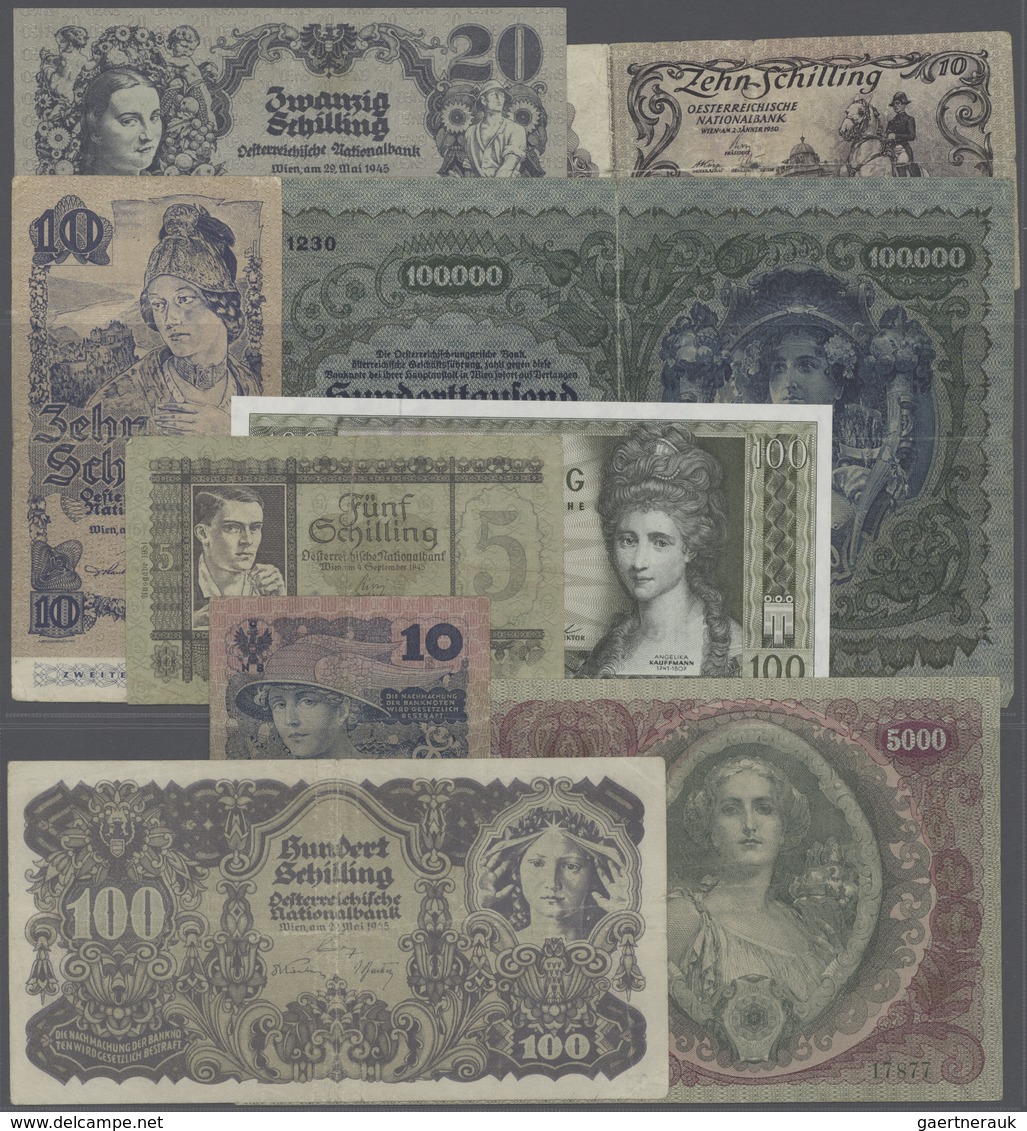 02718 Austria / Österreich: Dealers Lot Of About 1000-1200 Banknotes From Austria, Different Series And De - Austria