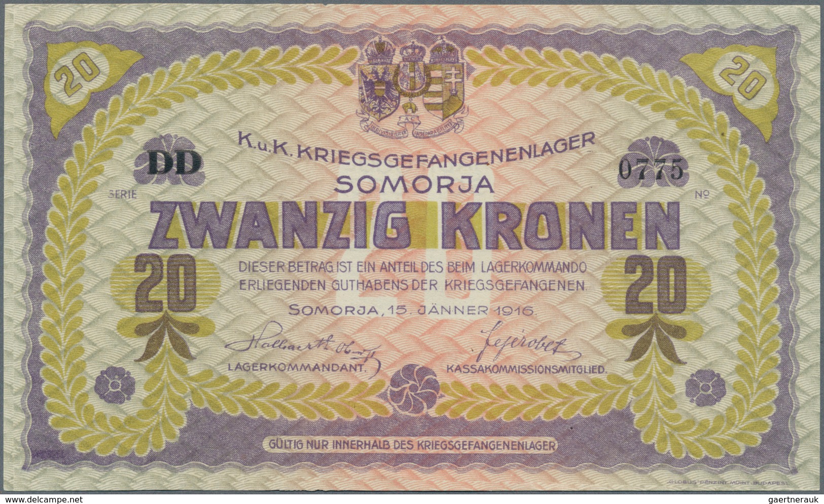 02721 Austria / Österreich: Set With 37 POW Camp Money Issues World War I, Comprising 10, 20, 50 Heller An - Oostenrijk