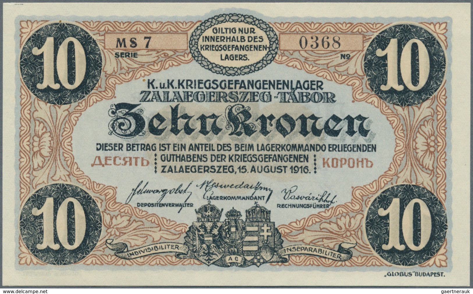 02721 Austria / Österreich: Set With 37 POW Camp Money Issues World War I, Comprising 10, 20, 50 Heller An - Austria