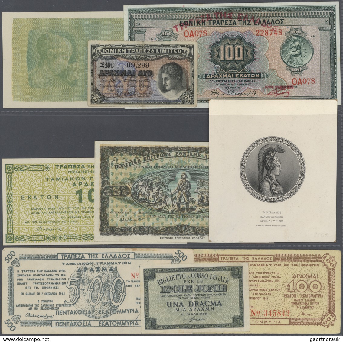 02771 Greece / Griechenland: Large Lot Of About 780 Notes Containing The Following Pick Numbers In Differe - Greece