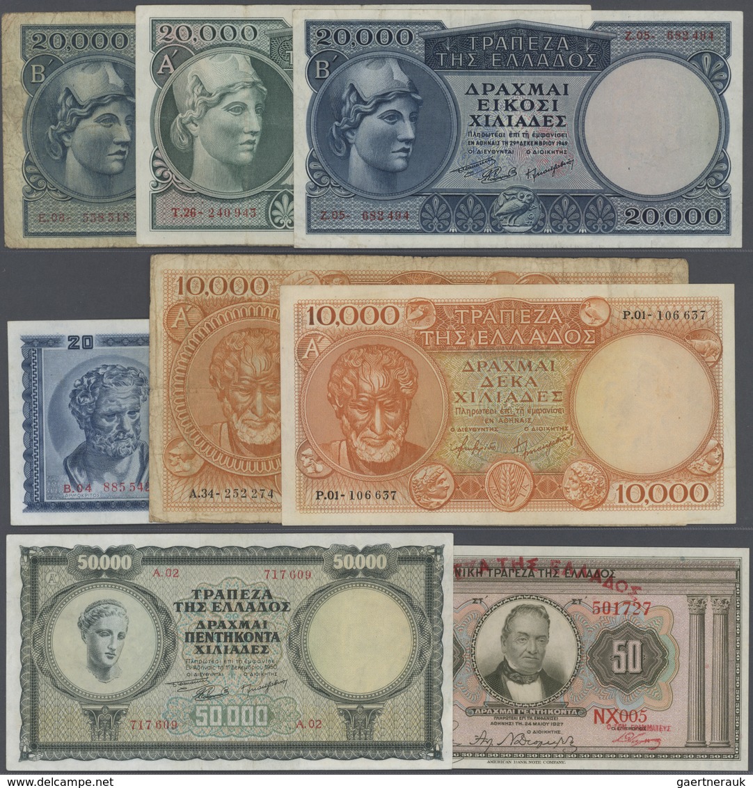 02771 Greece / Griechenland: Large Lot Of About 780 Notes Containing The Following Pick Numbers In Differe - Grecia