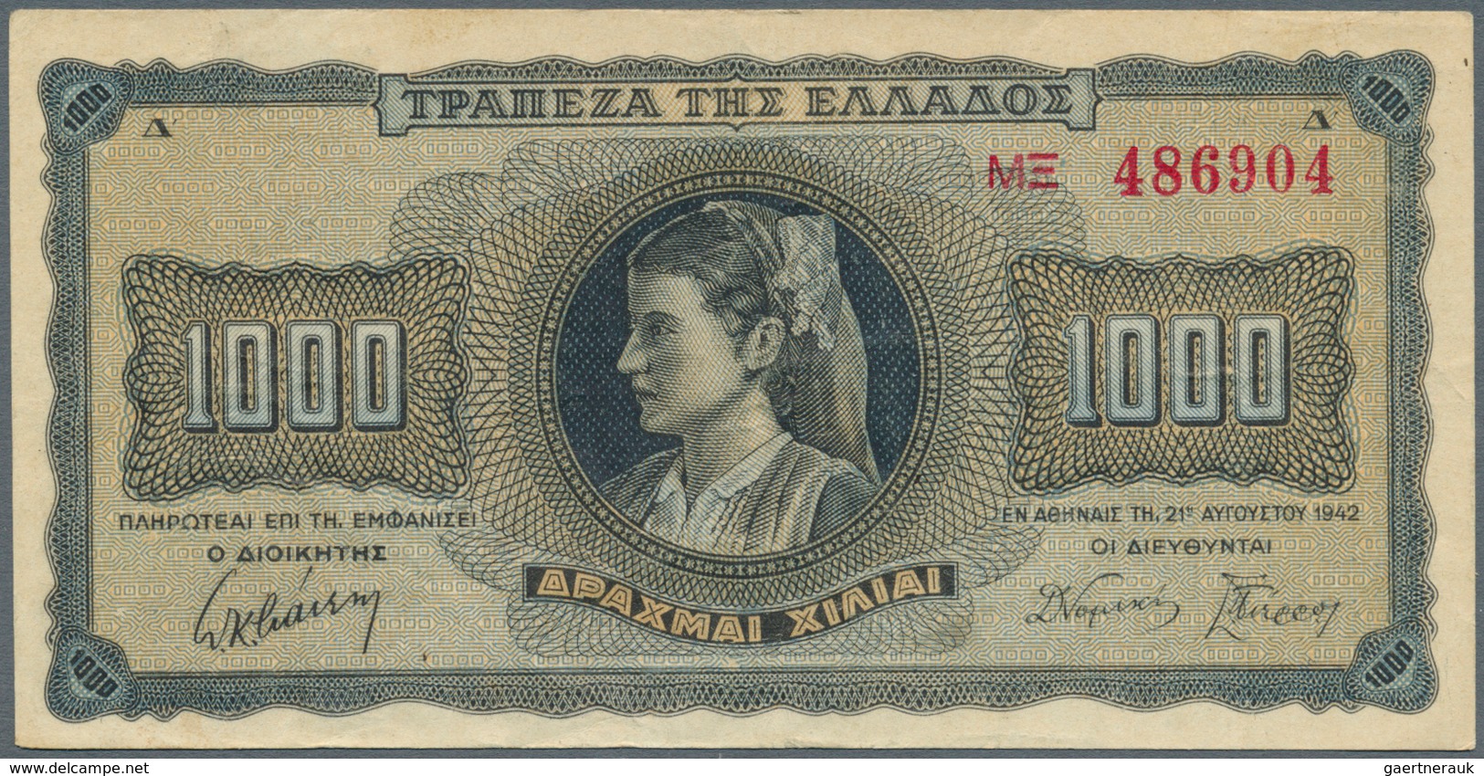 02772 Greece / Griechenland: 1939/1940 (ca.), Ex Pick 107-315, Quantity Lot With 1472 Banknotes In Good To - Grecia