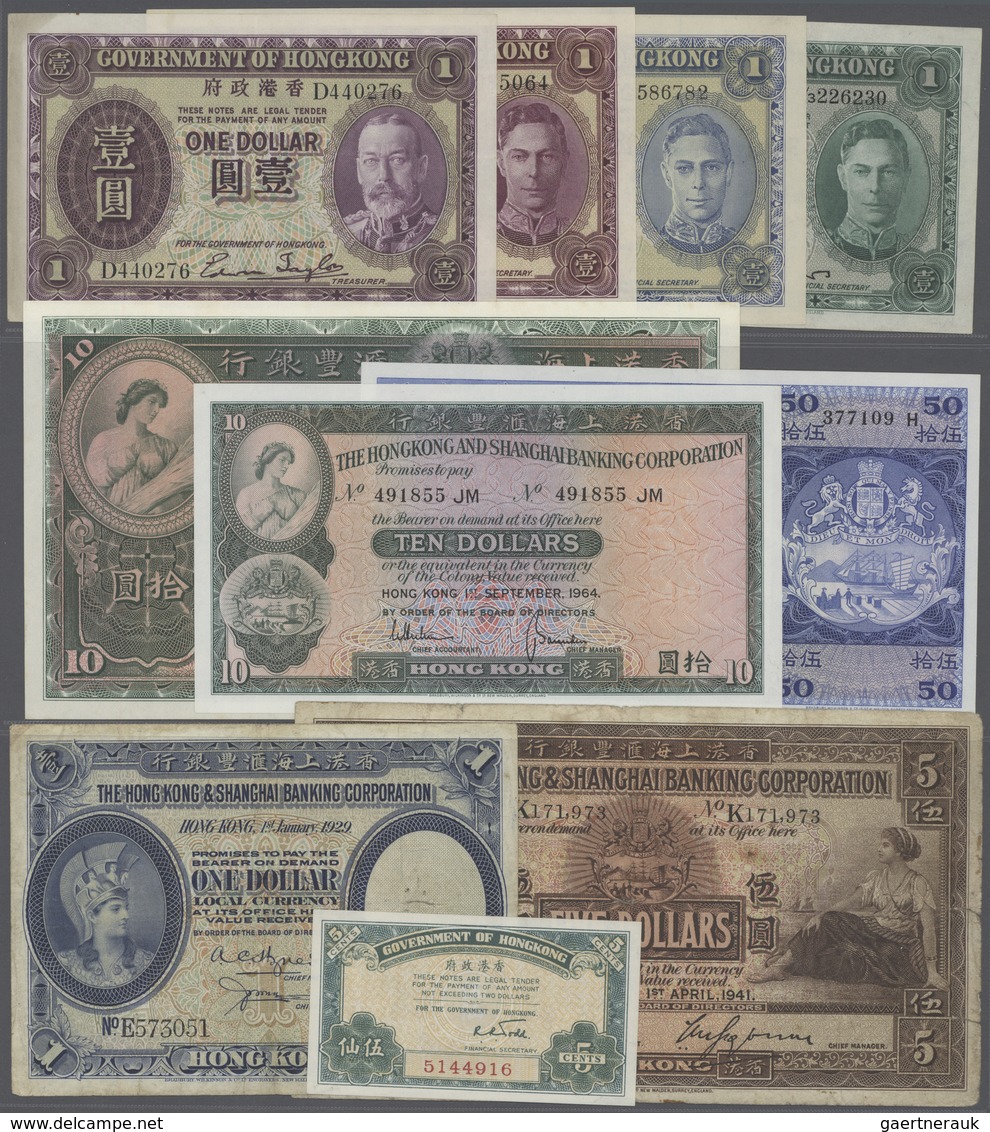 02780 Hong Kong: Lot Of About 100 To 120 Banknotes From Hong Kong, Different Series And Denominations, Var - Hong Kong