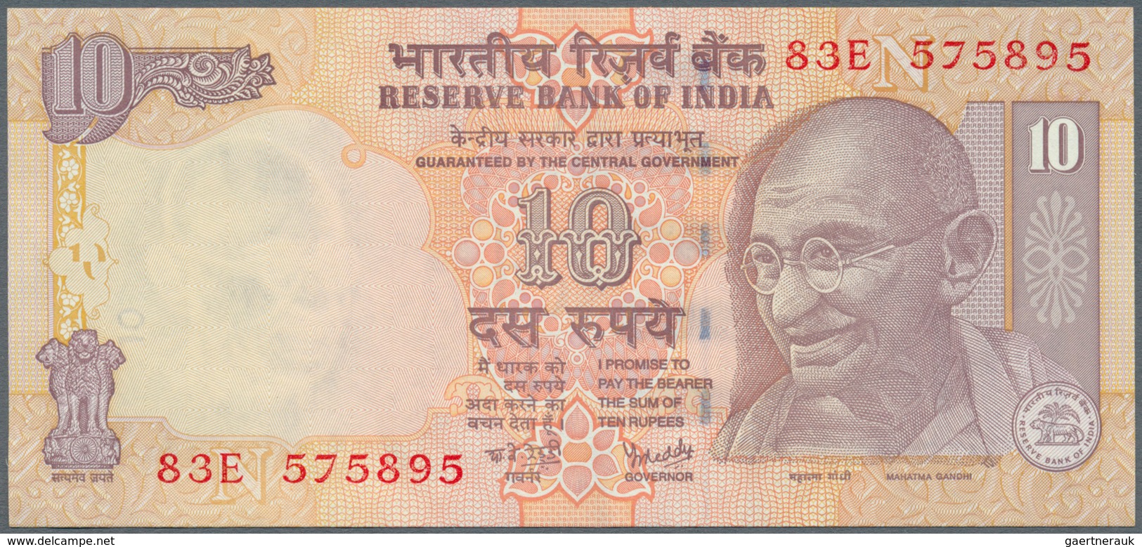 02786 India / Indien: 1957/2005 (ca.), Ex Pick 66-95, Quantity Lot With 1110 Banknotes In Good To Mixed Qu - India