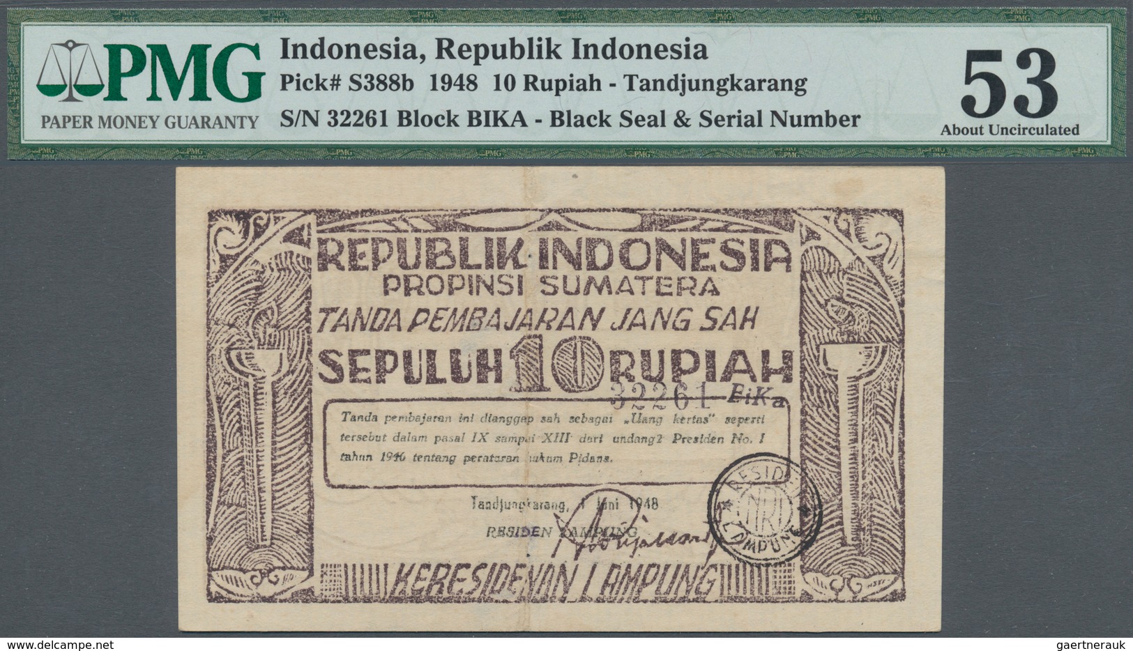 02788 Indonesia / Indonesien: Huge Set With 29 Mainly Regional Issues From Indonesia, All PMG Graded, Cont - Indonesia