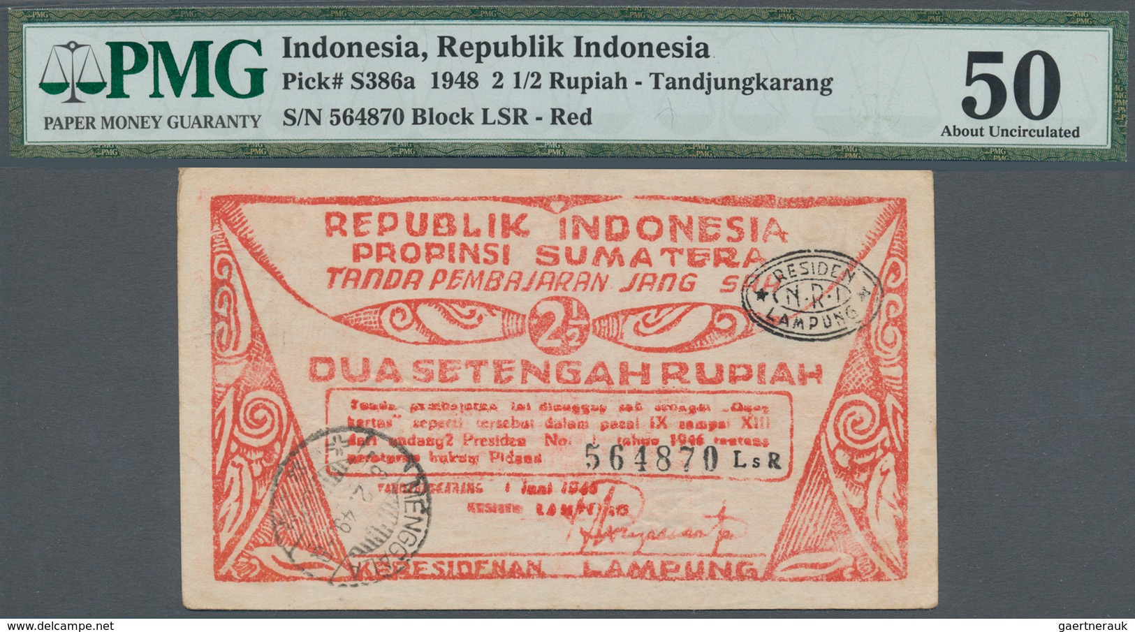 02788 Indonesia / Indonesien: Huge Set With 29 Mainly Regional Issues From Indonesia, All PMG Graded, Cont - Indonesia