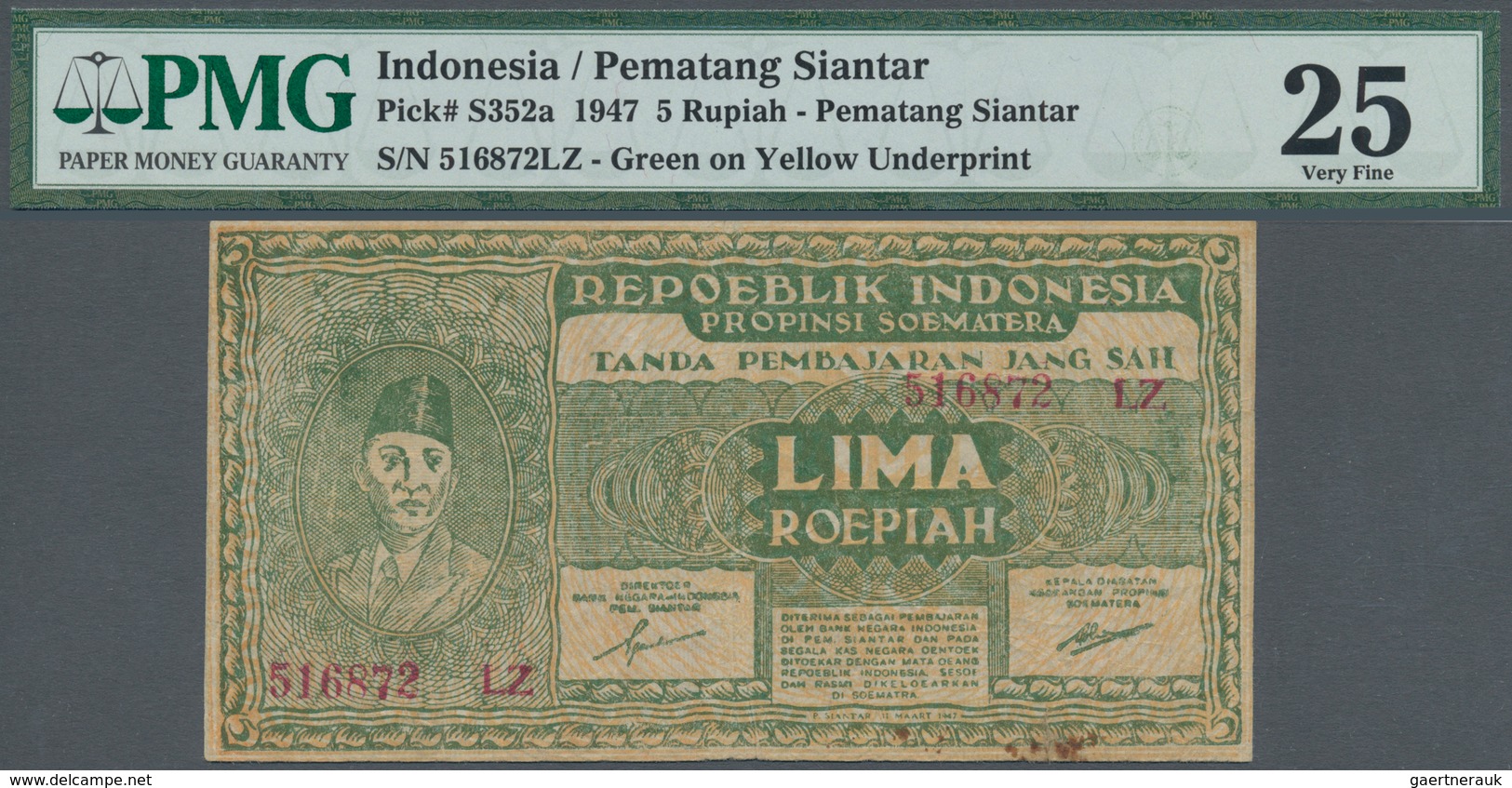 02788 Indonesia / Indonesien: Huge Set With 29 Mainly Regional Issues From Indonesia, All PMG Graded, Cont - Indonesië