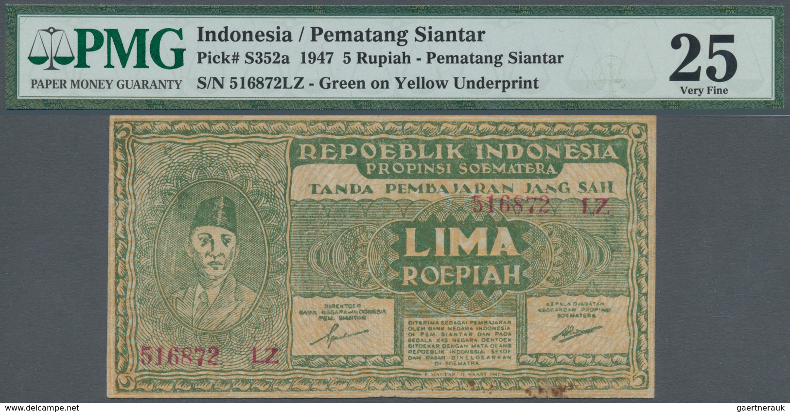 02788 Indonesia / Indonesien: Huge Set With 29 Mainly Regional Issues From Indonesia, All PMG Graded, Cont - Indonesia