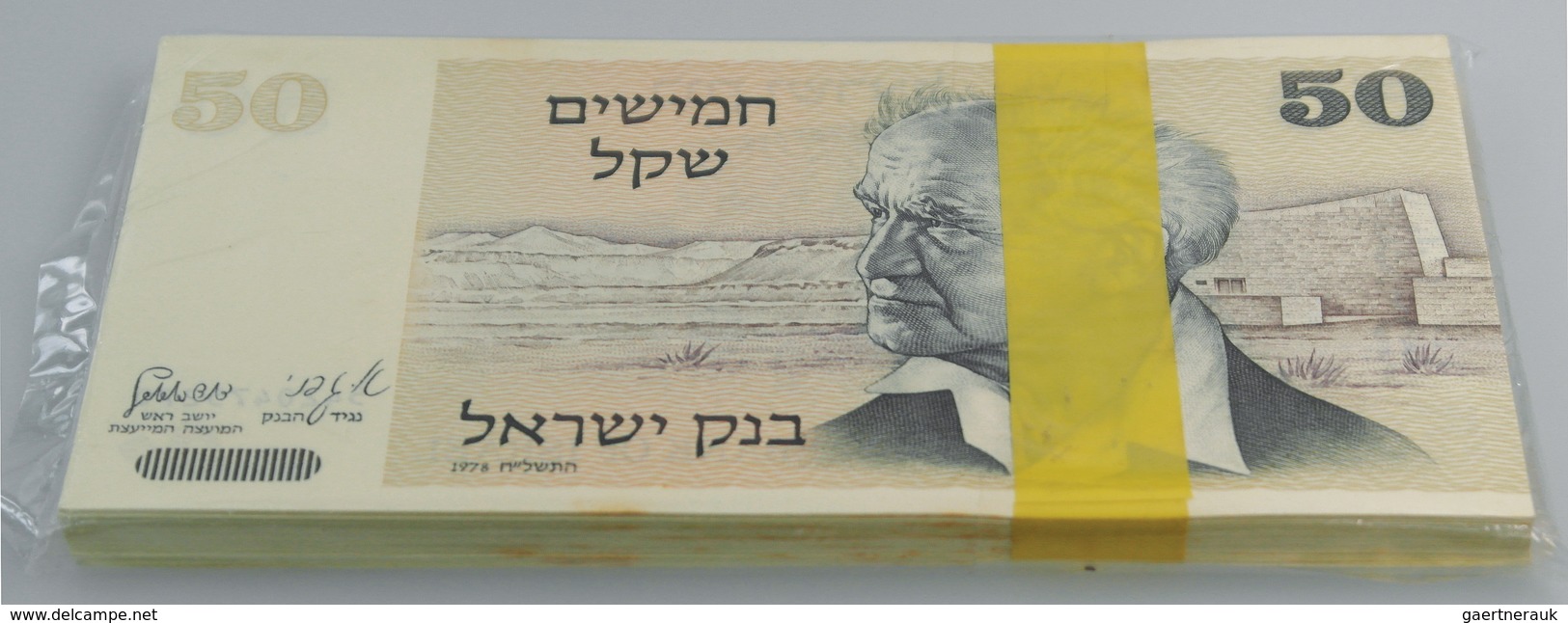 02795 Israel: Bundle With 100 Pcs. Israel 50 Sheqalim 1978, P.46a In UNC - Israel