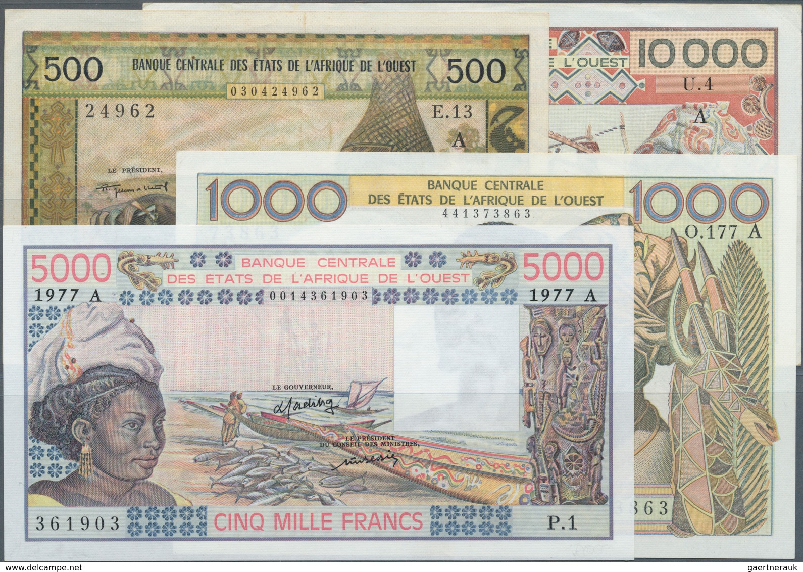 02800 Ivory Coast / Elfenbeinküste: Large Lot About 540 Banknotes Only IVORY COAST Letter "A" West African - Ivoorkust