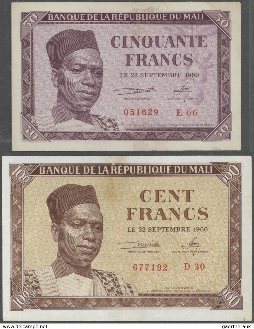 02821 Mali: Highly Rare And Almost Complete Set With 14 Banknotes Mali, Only The 500 Francs 1960 P.3 Is Mi - Mali