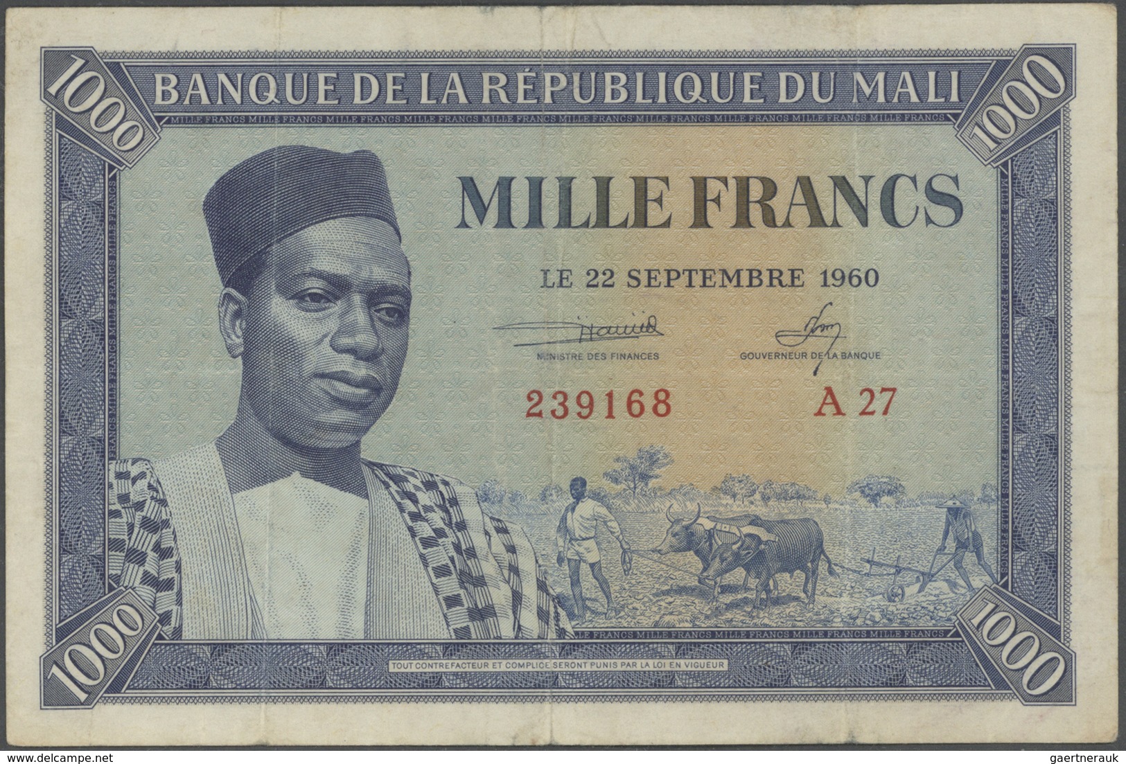 02821 Mali: Highly Rare And Almost Complete Set With 14 Banknotes Mali, Only The 500 Francs 1960 P.3 Is Mi - Malí