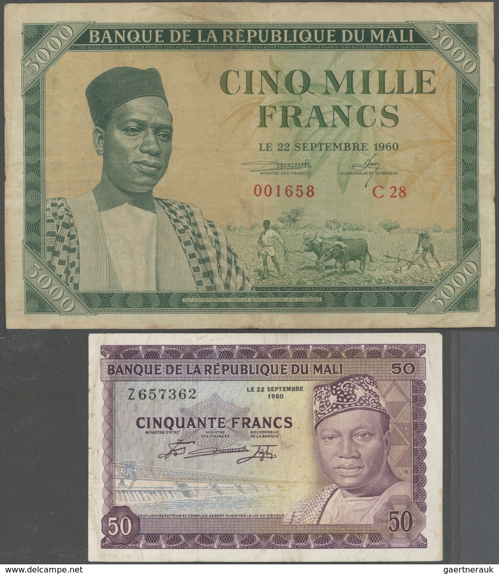 02821 Mali: Highly Rare And Almost Complete Set With 14 Banknotes Mali, Only The 500 Francs 1960 P.3 Is Mi - Mali