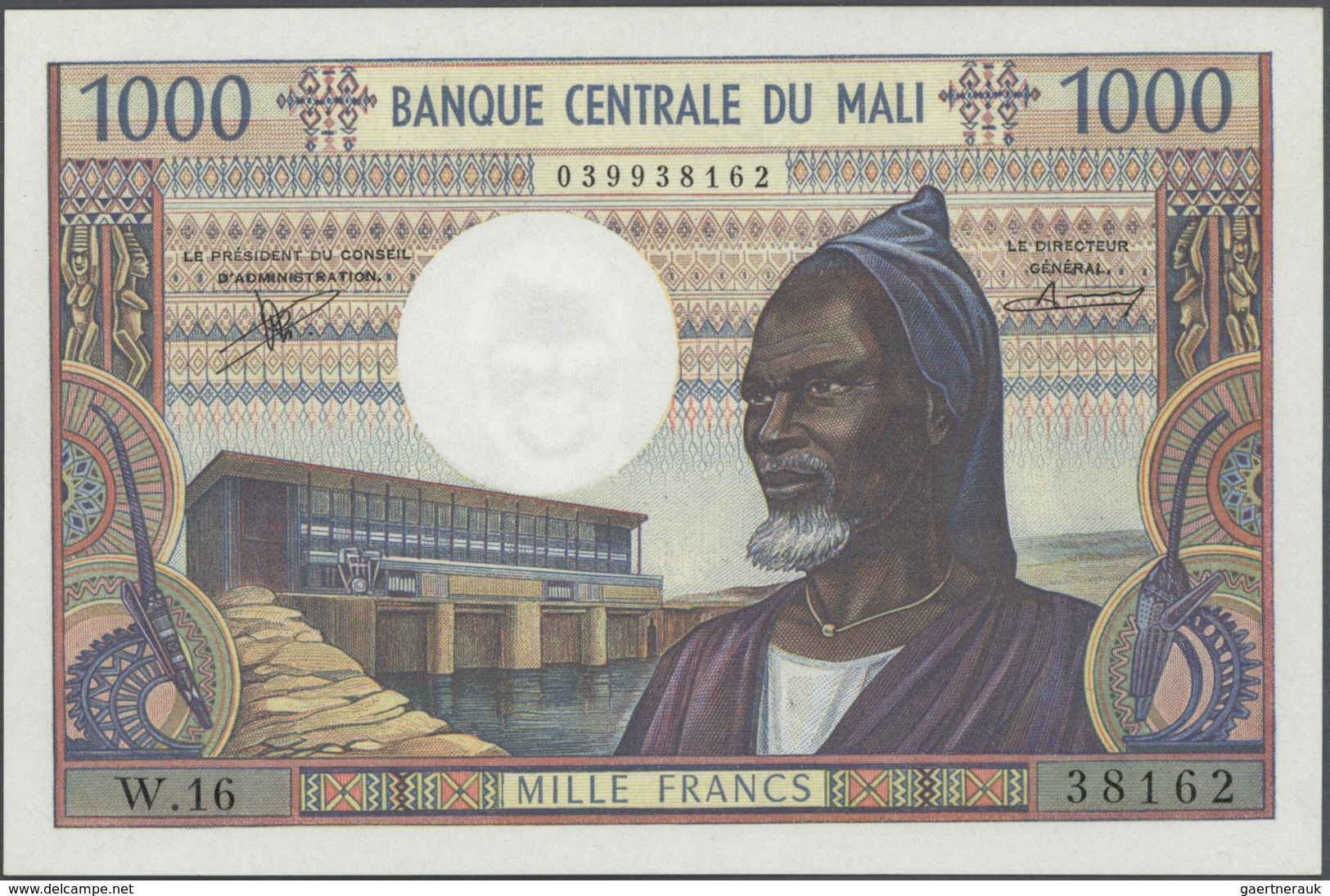 02821 Mali: Highly rare and almost complete set with 14 Banknotes Mali, only the 500 Francs 1960 P.3 is mi