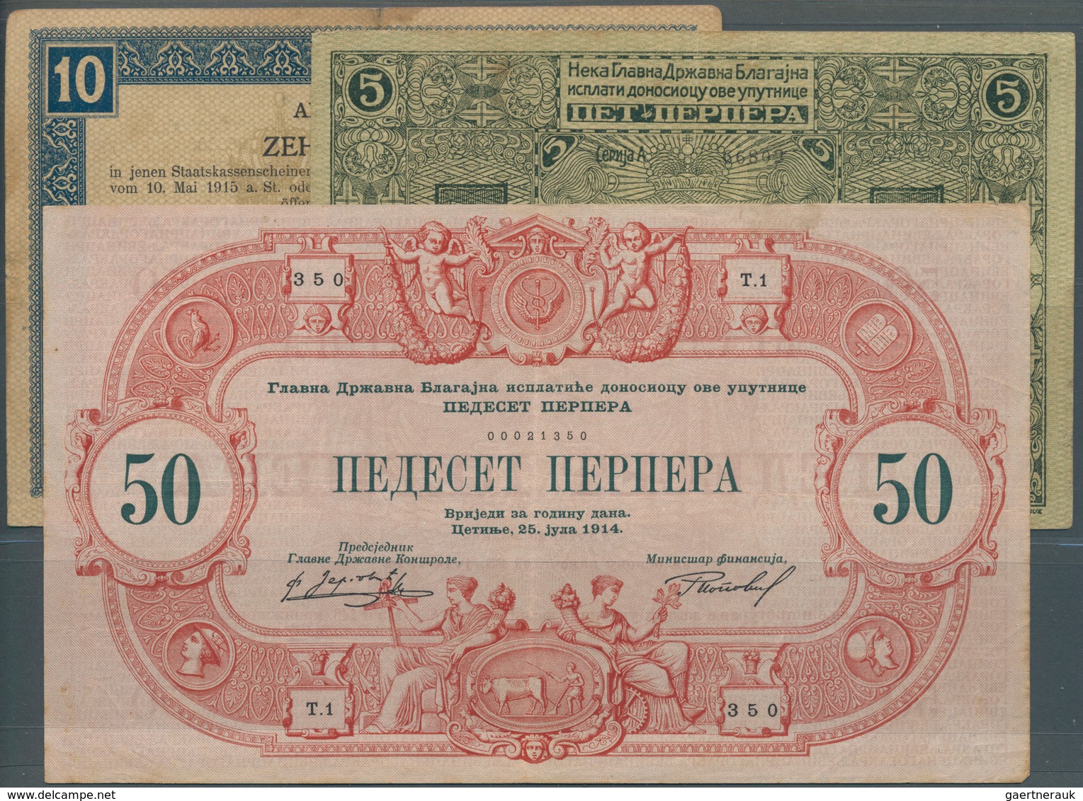 02826 Montenegro: Larger Lot Of About 180 Banknotes, Different Denominations And Partly With Different Sta - Altri – Europa