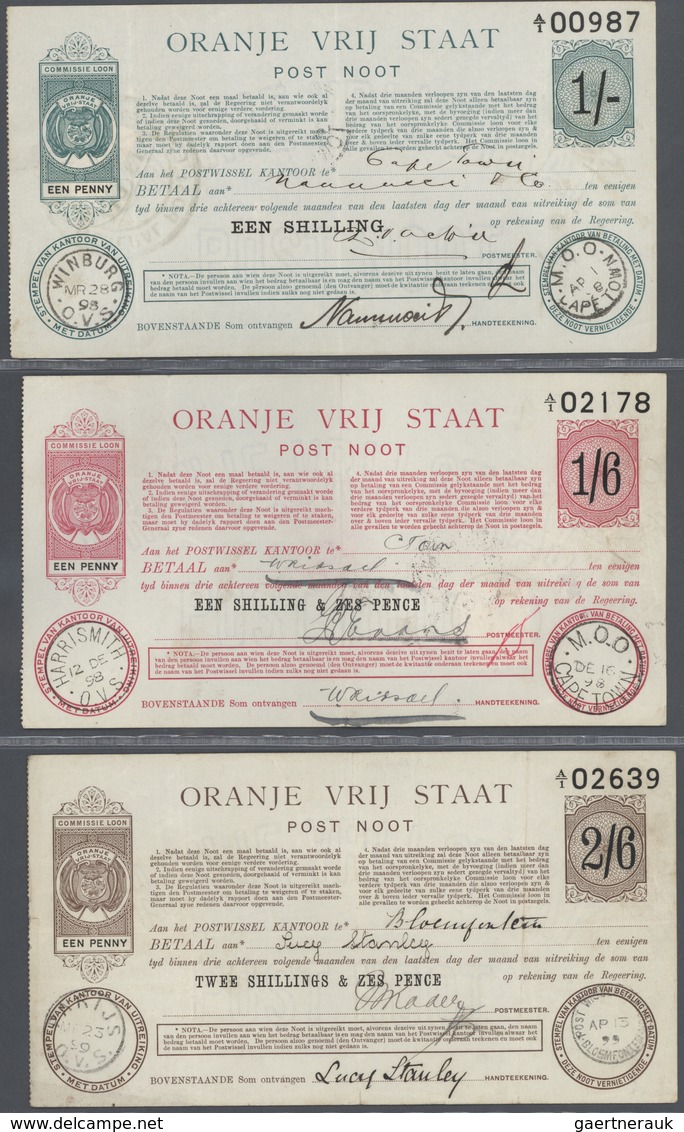 02858 South Africa / Südafrika: Unique Collection Of 50 Post Notes Issues Containing 7x 1 Shilling 1898 P. - Suráfrica