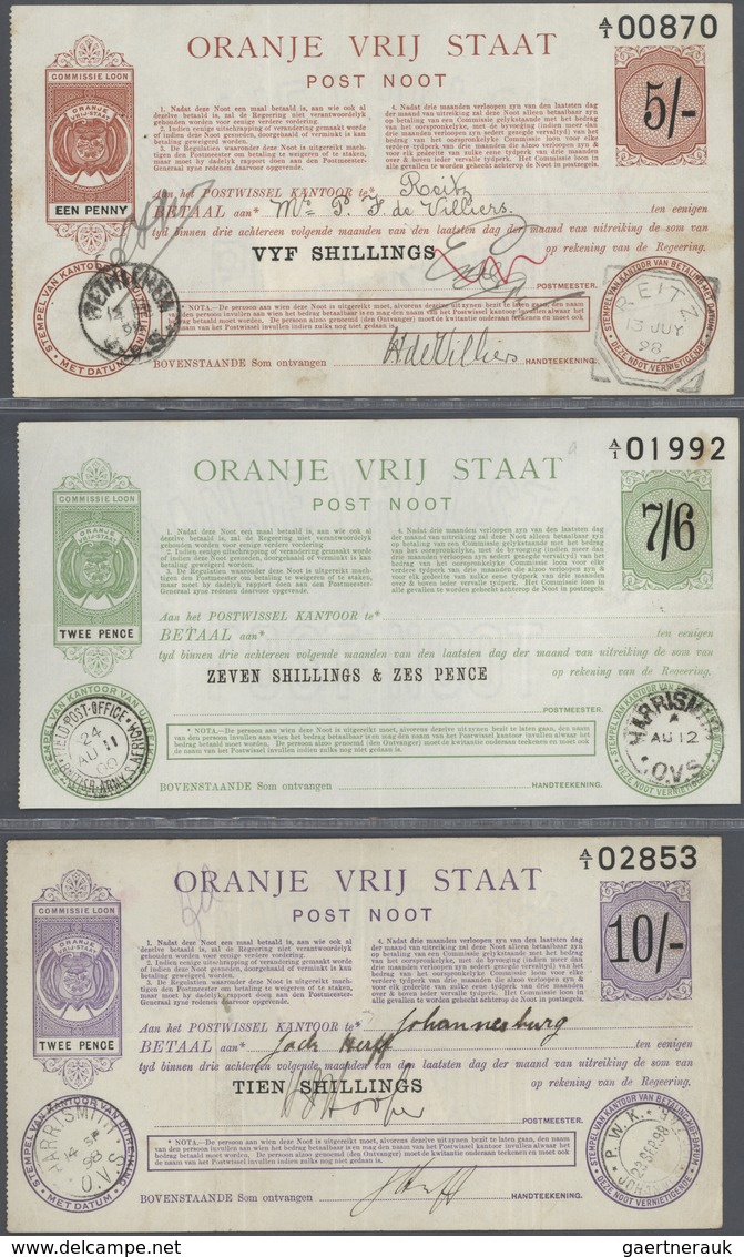 02858 South Africa / Südafrika: Unique Collection Of 50 Post Notes Issues Containing 7x 1 Shilling 1898 P. - Zuid-Afrika