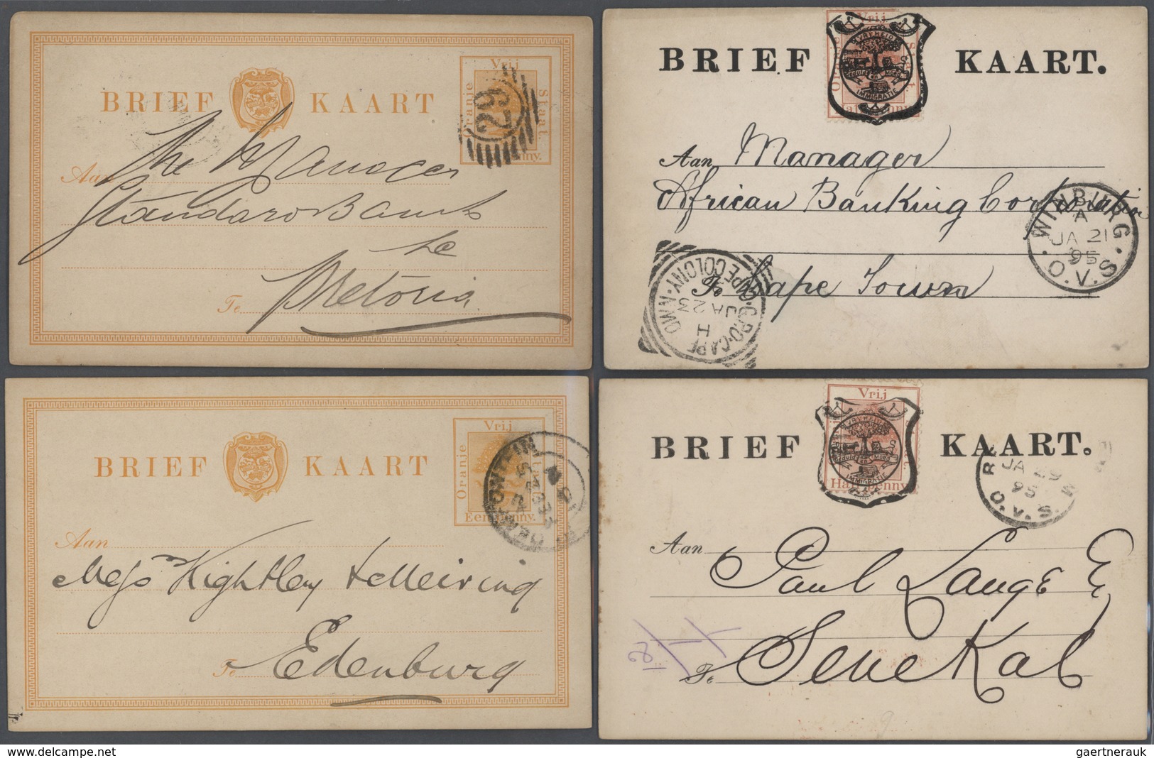 02858 South Africa / Südafrika: unique collection of 50 Post Notes Issues containing 7x 1 Shilling 1898 P.