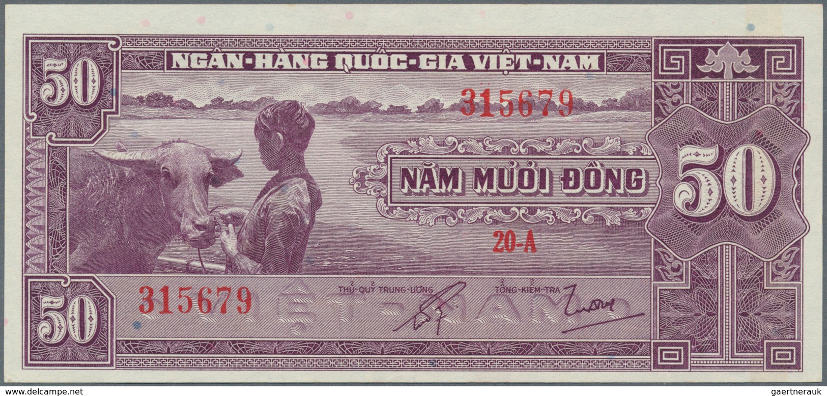 02859 South Vietnam / Süd Vietnam: Lot With 28 Banknotes South Vietnam From 5 Xu Up To 1000 Dong In VF To - Vietnam