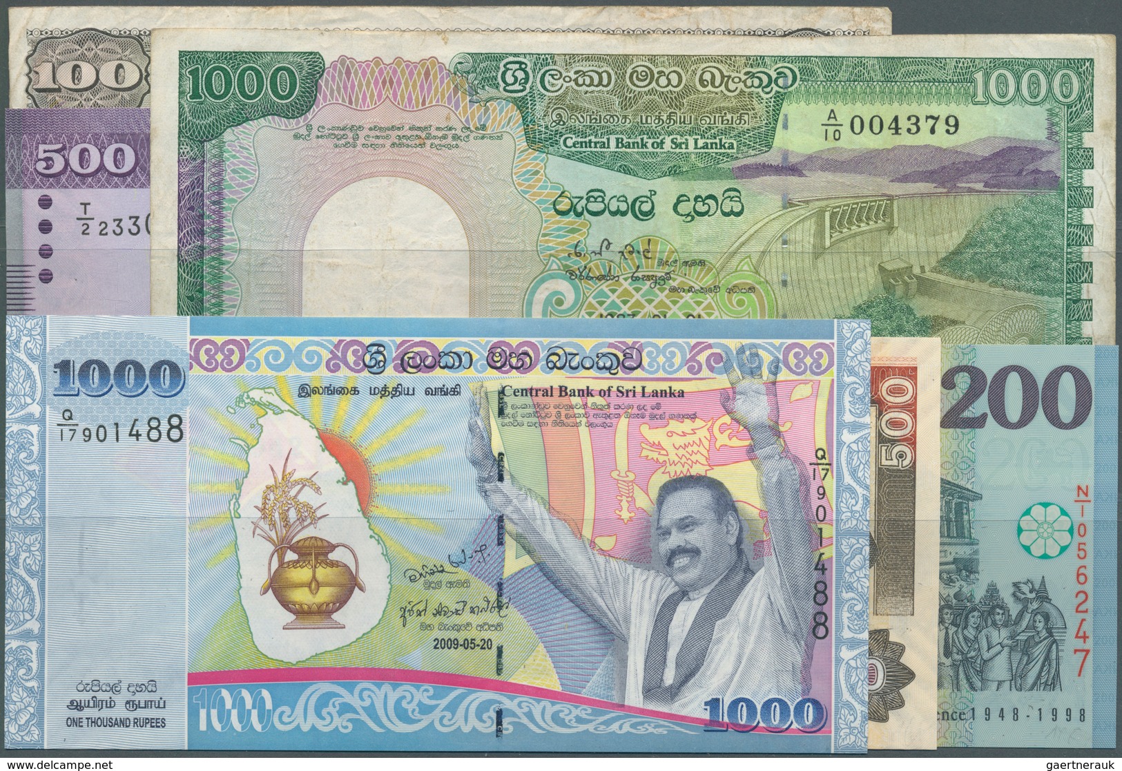 02861 Sri Lanka: Larger Lot Of About 150 Banknotes Containing Different Issues An Denominations In Variuos - Sri Lanka