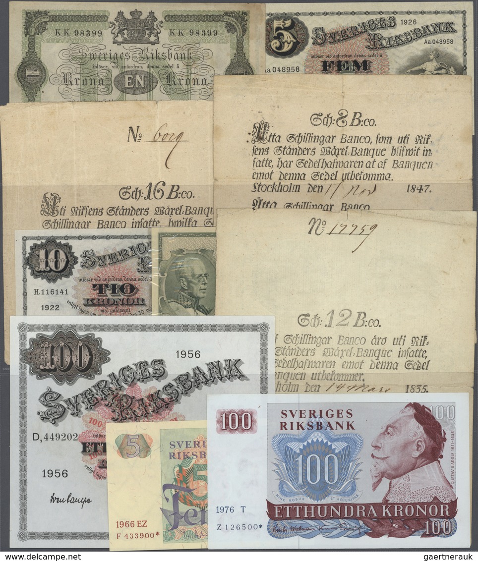 02869 Sweden / Schweden: Large Lot Of About 300 Notes Containing The Following Pick Numbers In Different Q - Suède