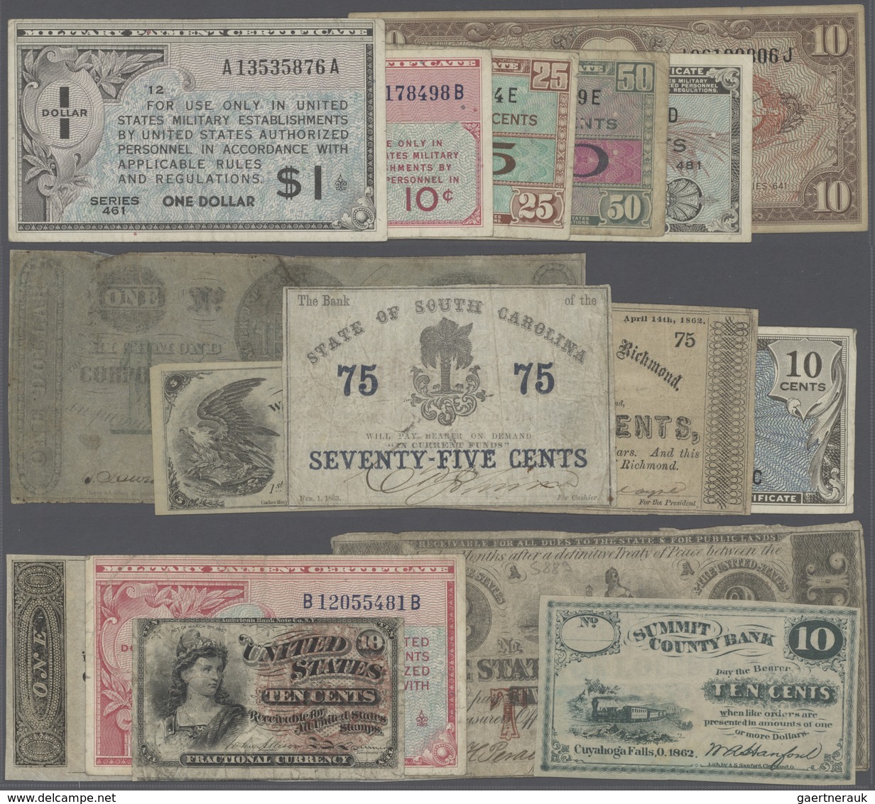 02891 United States Of America: Larger Set Of About 190 Banknotes Containing Many Issues Of MPC (Military - Altri & Non Classificati