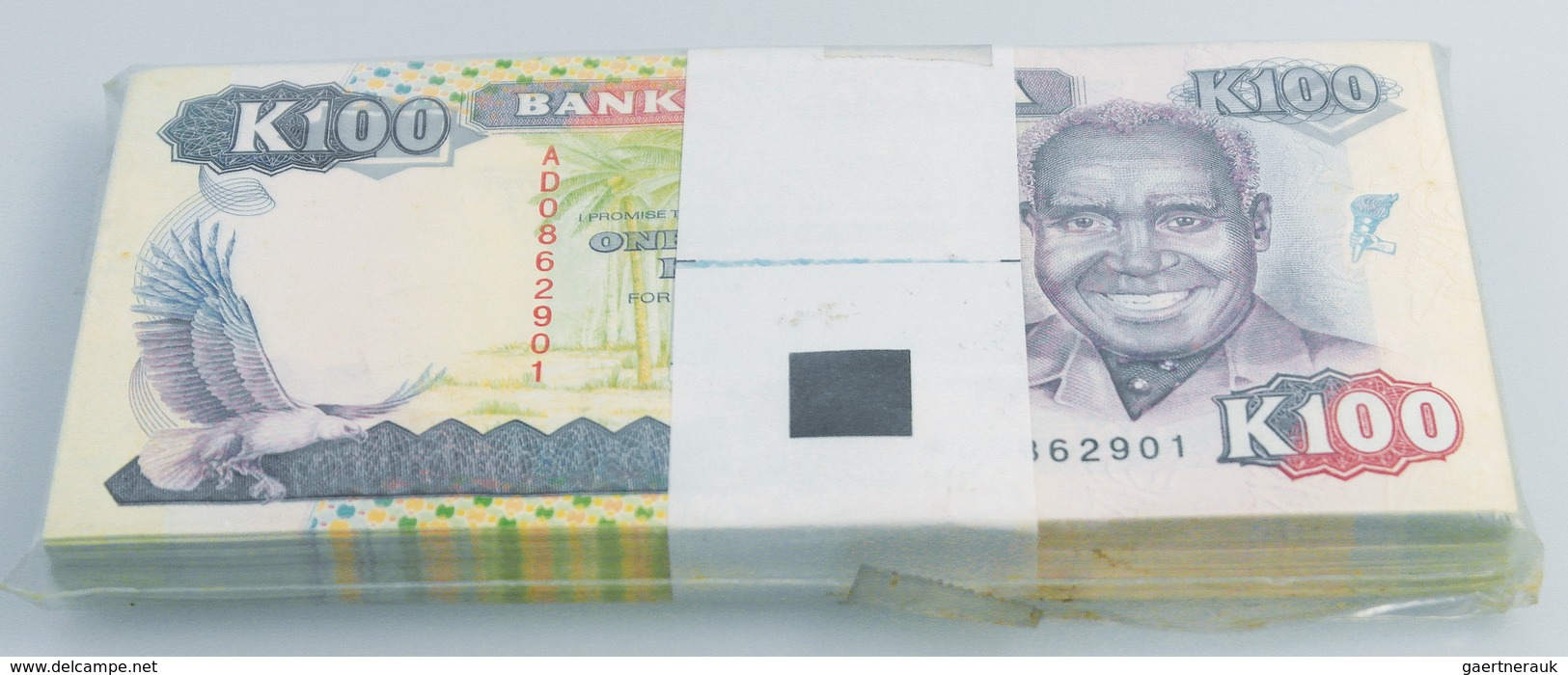 02903 Zambia / Sambia: Bundle With 100 Pcs. Zambia 100 Kwacha 1992, P.38a In UNC - Zambia