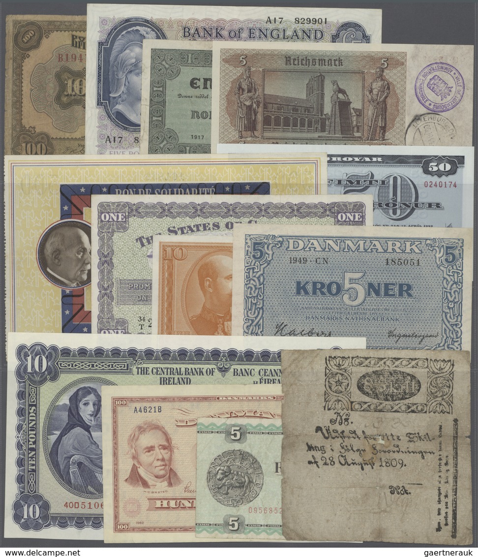 02907 Alle Welt: Large Set Of About 300 Higher Value Banknotes From European Countries, Mostly Different, - Altri & Non Classificati