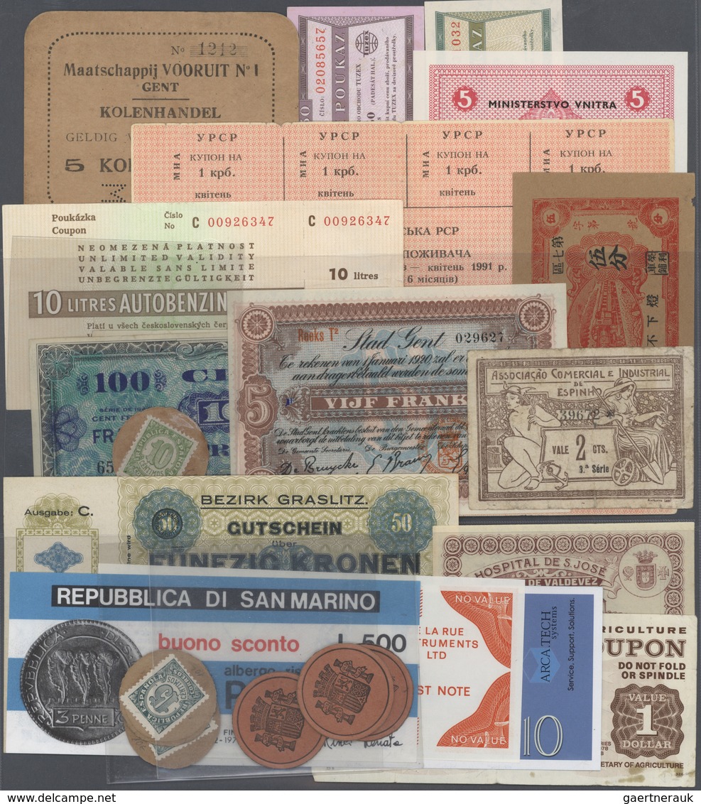 02910 Alle Welt: Large Delaers Lot Of Miscallaneous Notes Like Camp Money Of Yugoslavia, Camp Money Hungar - Altri & Non Classificati